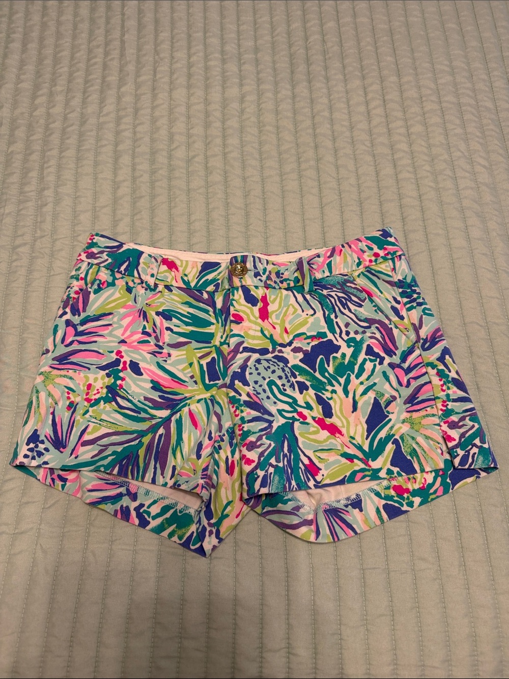 Lilly Pulitzer Tropical Print Shorts - Pink, Blue, Green, Purple. 5” inseam